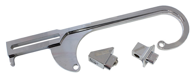 Billet Throttle Cable Bracket Chrome Suits 4150 Style Carbs AF64-2026C - Aeroflow