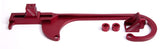 Billet Throttle Cable Bracket Red Suits 4150 Style Carbs AF64-2026R - Aeroflow