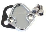 Billet Fuel Pump Block Off Chrome Chry BBF SBF BBC AF64-2027C - Aeroflow