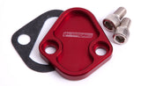 Billet Fuel Pump Block Off Red Chry BBC SBF BBF AF64-2027R - Aeroflow