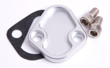 Billet Fuel Pump Block Off Silver Chry BBC SBF BBF AF64-2027S - Aeroflow