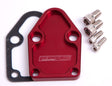 Billet Fuel Pump Block Off Plate Red Suits SBC AF64-2028R - Aeroflow