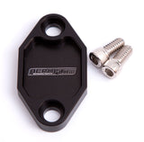Billet Fuel Pump Block Off Plate Black Suits Holden 308 AF64-2029BLK - Aeroflow