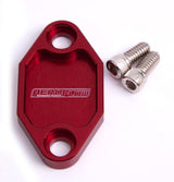 Billet Fuel Pump Block Off Plate Red Suits Holden 308 AF64-2029R - Aeroflow