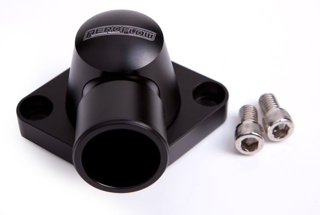 Billet Thermostat Housing SBC BBC Holden Black Swivel AF64-2034BLK - Aeroflow