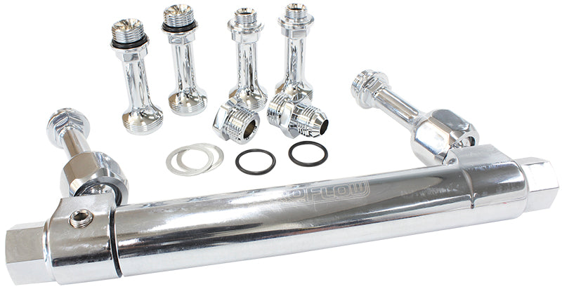 Adjustable Fuel Log Bg Holley Chrome 1 & 2 Metering Bloc AF64-2037C - Aeroflow