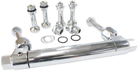 Adjustable Fuel Log Bg Holley Chrome 1 & 2 Metering Bloc AF64-2037C - Aeroflow