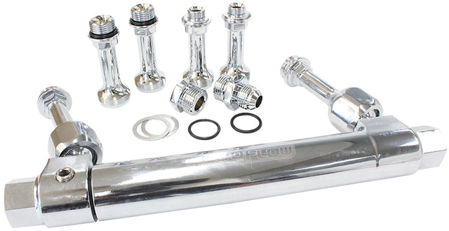 Adjustable Fuel Log Bg Holley Chrome 1 & 2 Metering Bloc AF64-2037C - Aeroflow
