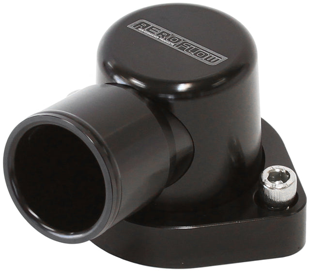 Billet Thermostat Housing Black Ford 351C 90 Deg Cleveland Swivel AF64-2039 Blk AF64-2039BLK - Aeroflow
