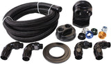 Billet Oil Filter Remote Mountkit Single Filter Kit -10 Hose AF64-2042 - Aeroflow