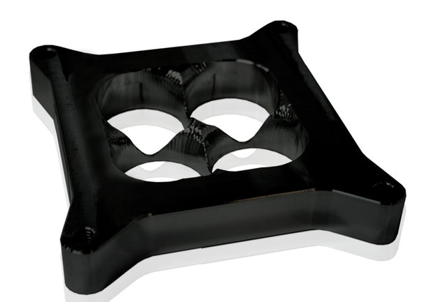 Velocity Carb Spacer 4150 1" Black Bolton Horsepower Square AF64-2044BLK - Aeroflow