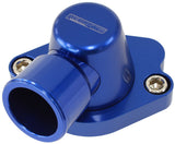 Billet Thermostat Housing Blue Holden V8 90 Deg Swive 253 308 AF64-2056 - Aeroflow