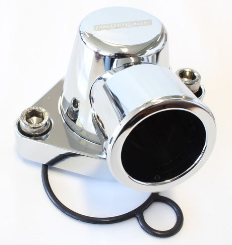 Billet Thermostat Housing Chroholden V8 90 Deg Swive 253 308 AF64-2056C - Aeroflow