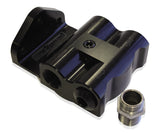 Billet Remote Oil Filter Mount Black, -8 ORB Female Ports AF64-2061 - Aeroflow