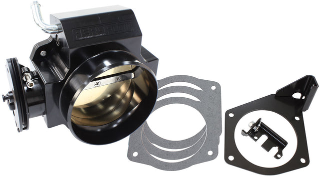 GM LS 95mm Throttle Body Black Uses Std Idle & TPS AF64-2072BLK - Aeroflow