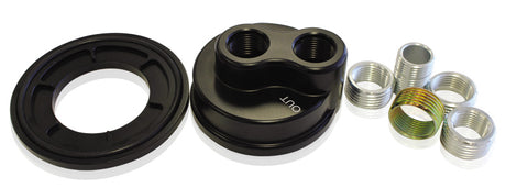 Billet Remote Block Adapter. Suit 2-1/2"- 3-1/4 Filter. Uni AF64-2076 - Aeroflow