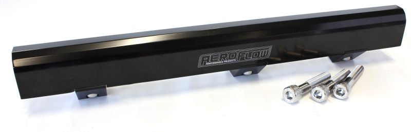 Mitsubishi 4G63 & Evo Rail 90-95 Fuel Rail 14mm Injectors AF64-2078BLK - Aeroflow