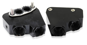 LS Oil Cooler Adapter -10ORB Ports Black Vt-Vz Use 64-2184 AF64-2084BLK - Aeroflow