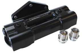 Billet Dual Filter Mount Black Suits 2 x 3/4"-16 AF64-2089 - Aeroflow