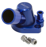 Billet Thermostat Housing Blue Holden V8 Heater 90 Deg SWIVEL253 308 AF64-2091 - Aeroflow