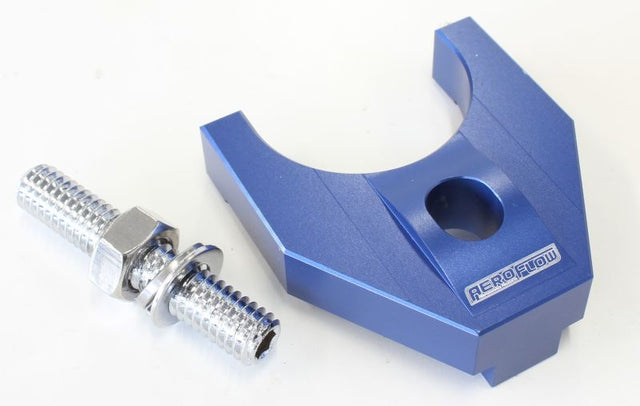 Billet Distributor Hold Down Blue Large V2 Windsor & 351C AF64-2093 - Aeroflow
