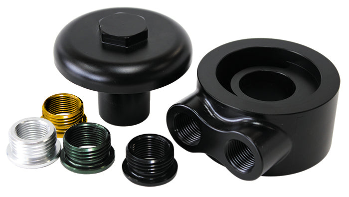 Billet Sandwich Adapt Universalow Profile Design -8ORB AF64-2098 - Aeroflow