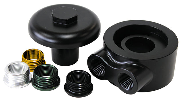 Billet Sandwich Adapt Universalow Profile Design -8ORB AF64-2098 - Aeroflow