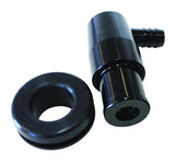 Billet PCV Valve Suits 1-1/4" Holes In Cover 3/8" Male Barb AF64-2106BLK - Aeroflow