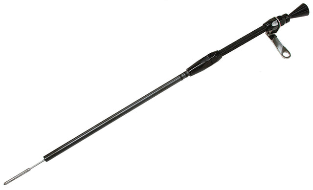 302C 351C Clev Engine Dipstickbillet Handle S/S Braided Tube AF64-2112BLK - Aeroflow