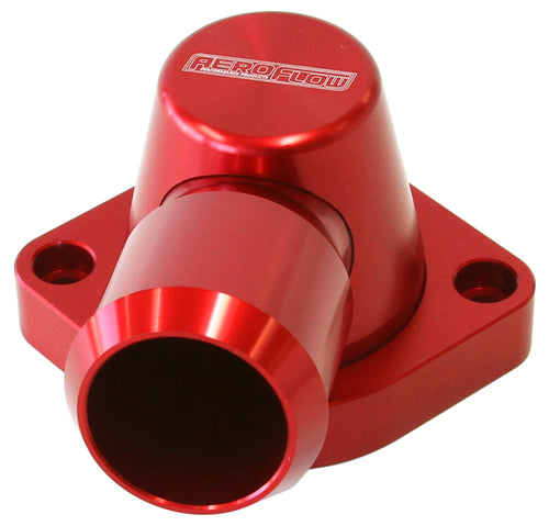 Billet Thermostat Housing Red GM LS3 LSA 90 Deg Swivel AF64-2115R - Aeroflow