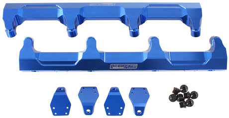 GM LSA Supercharged Fuel Rail -8ORB Inlets / Outlets Billet AF64-2124 - Aeroflow