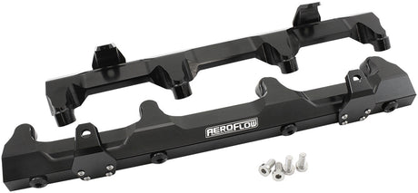 GM LSA Supercharged Fuel Rail -8ORB Inlets / Outlets Billet AF64-2124BLK - Aeroflow