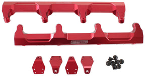 GM LSA Supercharged Fuel Rail -8ORB Inlets / Outlets Billet AF64-2124R - Aeroflow