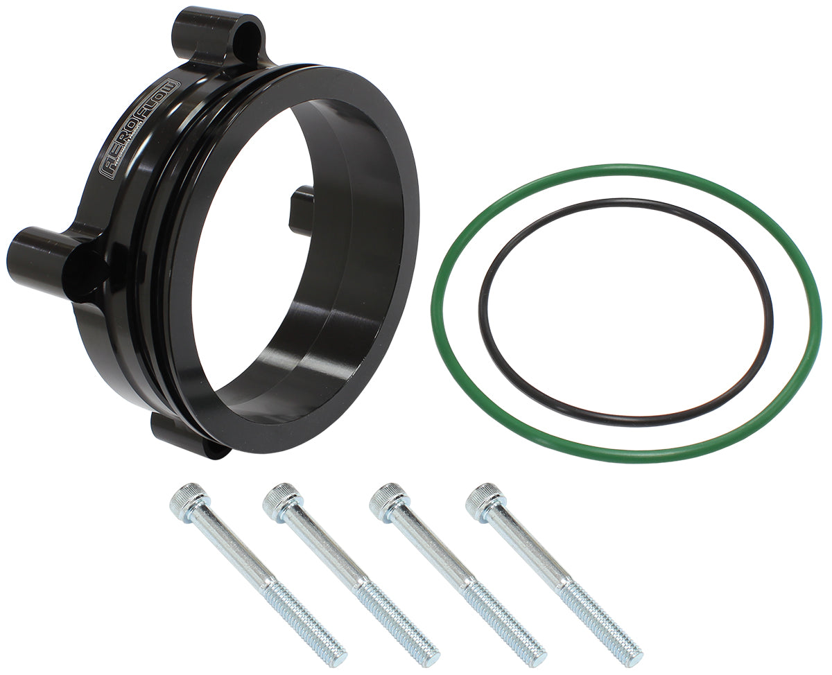 Bosch DBW 74mm Throttle Adapt Intercooler Clamp 3 Inch Black AF64-2138BLK - Aeroflow