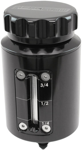 Brake Reservoir Sight Glass Remote Billet Reservoir Black Clutch AF64-2154 Blk AF64-2154BLK - Aeroflow