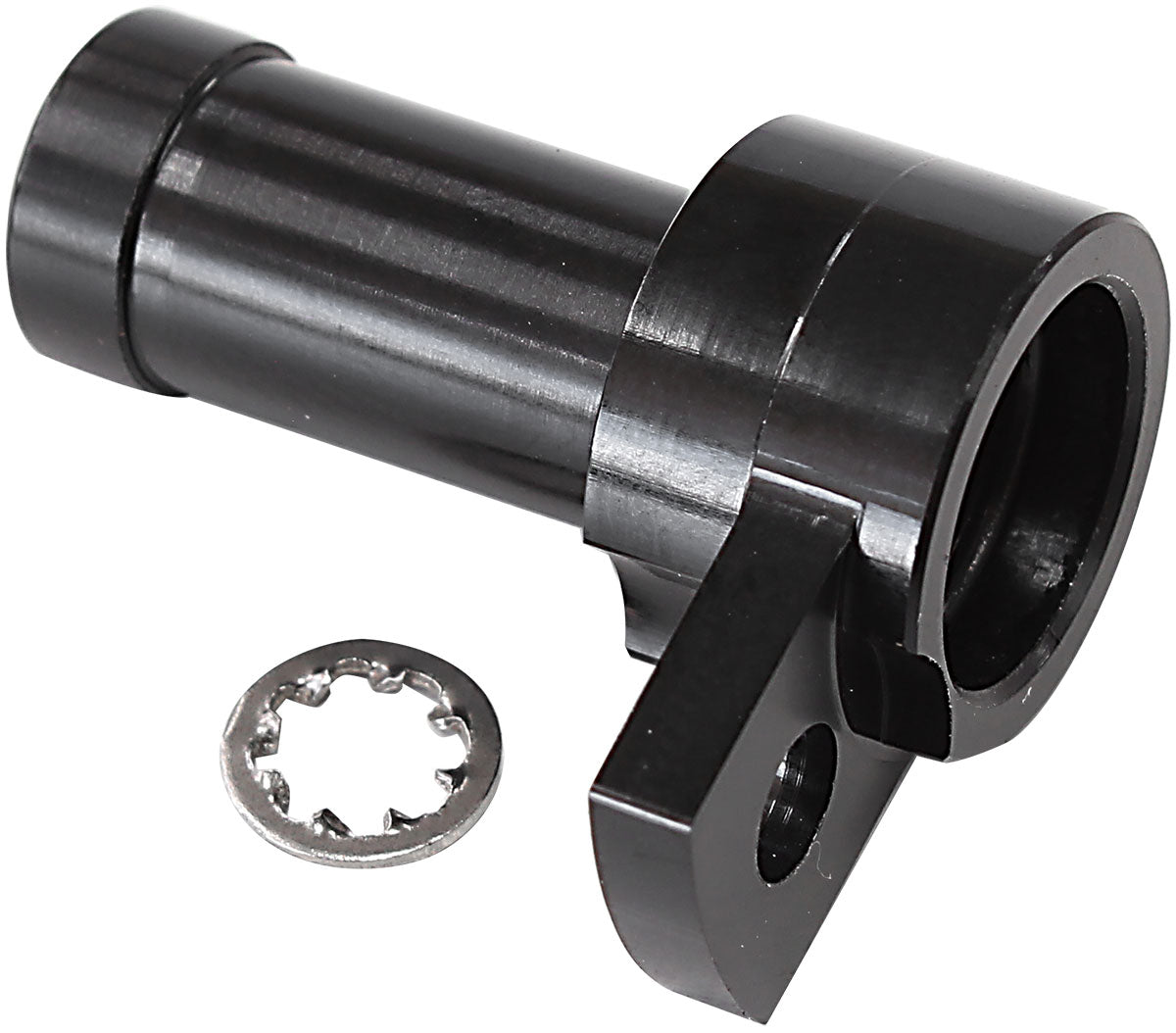 40mm Fuel Pump Inlet Adapter 3/8" Barb AF64-2170BLK - Aeroflow