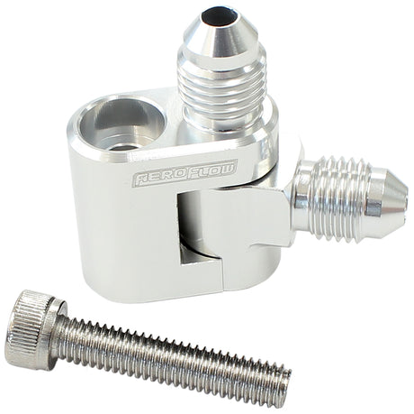 Dual Swivel GM LS Water Cross-Over Adapter 2 -4AN Steam Vent AF64-2188 - Aeroflow