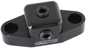 GM LS Oil Port Adapter Allows Twin Turb, Singl Turb & Gauge AF64-2189BLK - Aeroflow