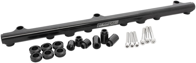 Fuel Rail Kit Nissan RB25 Black -8ORB Non-Neo Top Feed AF64-2210BLK - Aeroflow