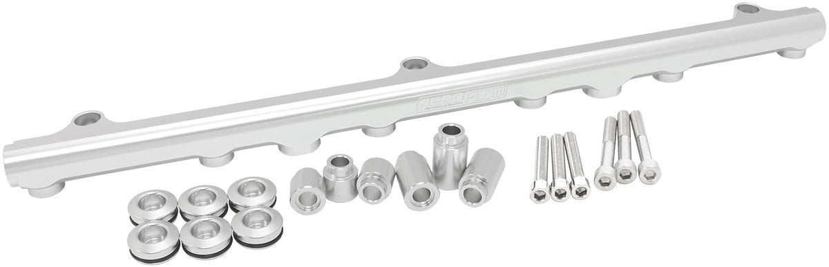 Fuel Rail Kit Nissan RB25 Silver -8ORB Non-Neo Top Feed AF64-2210S - Aeroflow