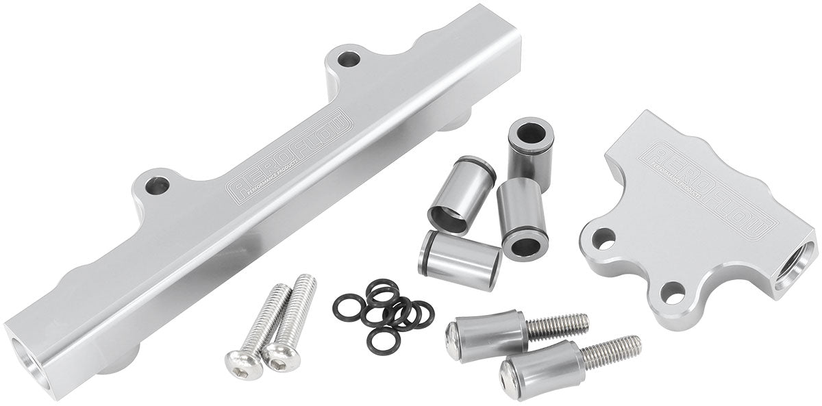 Rotary Fuel Rail Kit Series 4 & 5. Mazda RX7 Silver Gen 2 AF64-2213S - Aeroflow