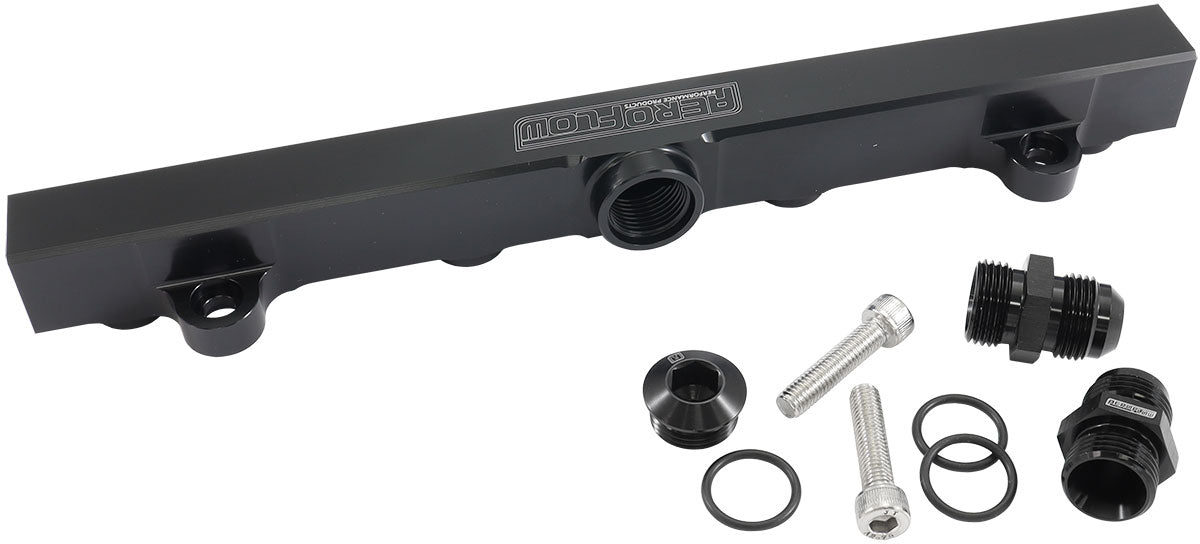 Mitsubishi 4G63 Evo 4 To 9 Fuel Rail -10ORB Black AF64-2221BLK - Aeroflow
