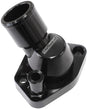 Billet Thermostat Housing Black Ford Windsor 45 Deg Swivel SBF - AF64-2233 Blk AF64-2233BLK - Aeroflow