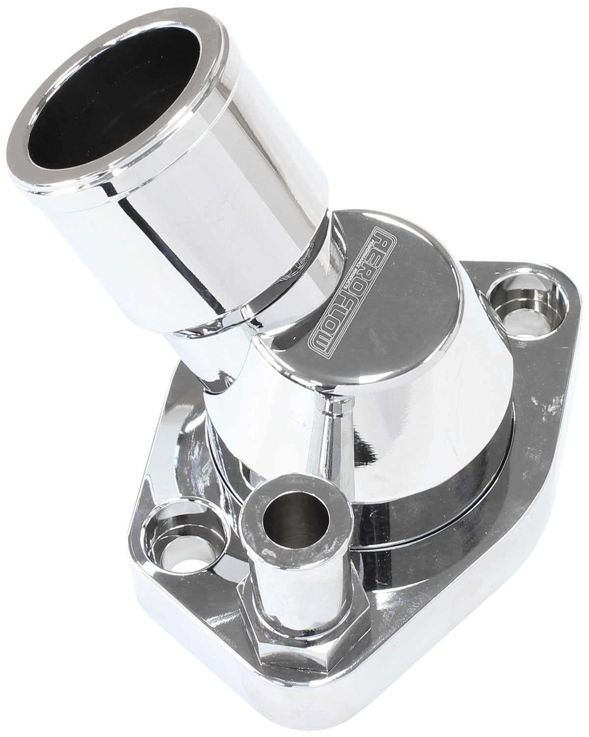 Billet Thermostat Housing Chroford Windsor 45 Deg Swivel SBF AF64-2233C - Aeroflow