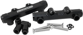 Subaru EJ20 EJ25 Fuel Rail Black Top Feed Wrx Sti Xt Gt AF64-2257BLK - Aeroflow