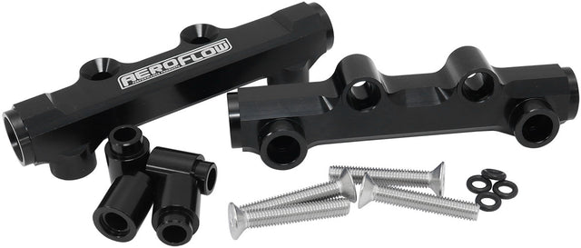 Subaru EJ20 EJ25 Fuel Rail Black Top Feed Wrx Sti Xt Gt AF64-2257BLK - Aeroflow
