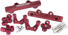 Subaru EJ20 Conversion Fuel Rail Top Feed Red 92-00 Wrx AF64-2258R - Aeroflow