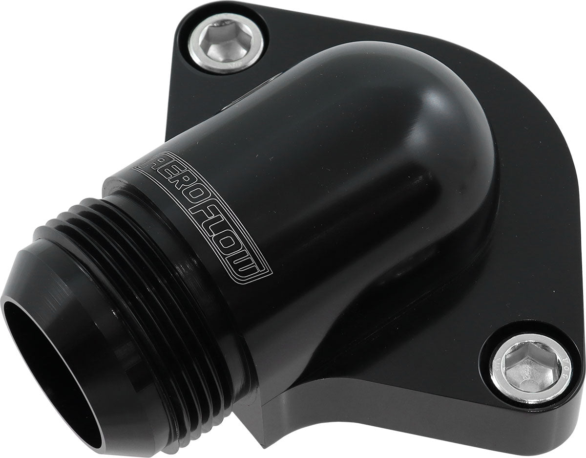 Billet Thermostat Housing Low Profile -20AN SBC BBC Holden AF64-2334 Blk AF64-2334BLK - Aeroflow