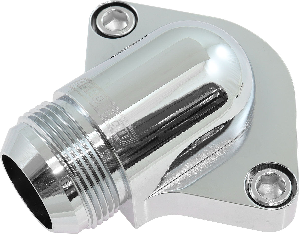 Billet Thermostat Housing Low Profile -20AN SBC BBC Chroholden AF64-2334C - Aeroflow