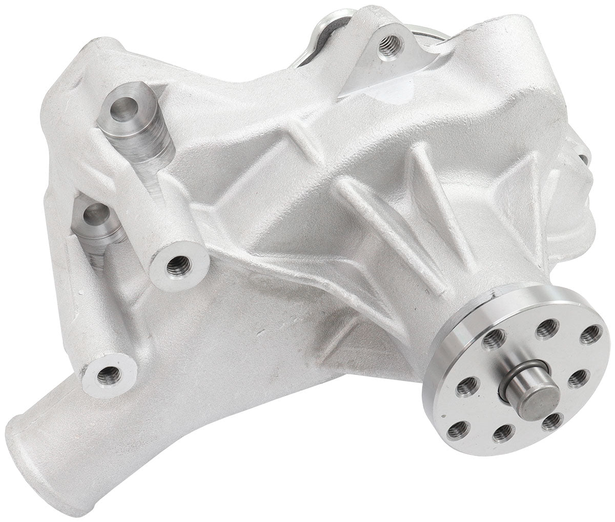 Small Block Chev Long Water Pump Natural Cast SBC AF64-2351 - Aeroflow